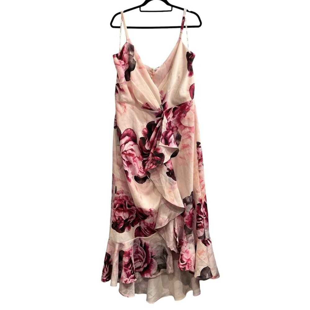 City Chic Pink Floral Maxi Dress